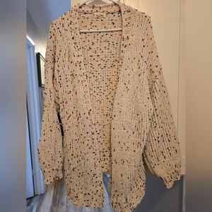 ADORA Cream Multicolor Knit Cardigan